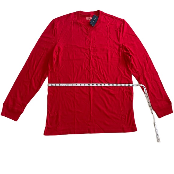 Club Room Men’s V-Neck Long Sleeve T-Shirt Created For Macy’s Fire Size L - Picture 5 of 9